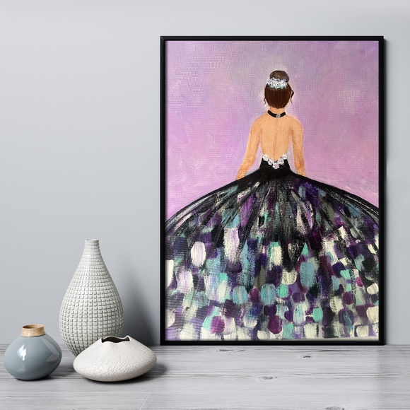 “Curtain” Ballet Dancer Acrylic Painting | Original Artwork 16x20 Canvas - Picture 1 of 10